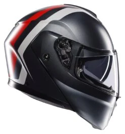 AGV Streetmodular Resia Helmet -The Motorcyc agv streetmodular resia helmet grey silver red 1