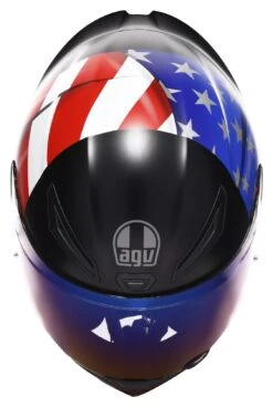 AGV K1 S US Flag Helmet -The Motorcyc agvk1 sus flag helmet matte black red white blue 5