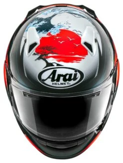 Arai Quantum-X Wave Helmet -The Motorcyc arai quantum x wave helmet black red white 2