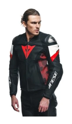 Dainese Avro 5 Leather Jacket -The Motorcyc dainese avro5 leather jacket black anthracite 2