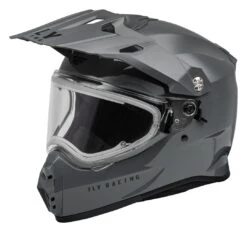 Fly Racing Trekker Cold Weather Helmet W/ Electric Shield -The Motorcyc fly racing dirt trekker cw solid helmet electric shield grey