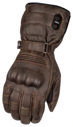 Highway 21 7V Radiant Heated Gloves -The Motorcyc highway21 radiant gloves brown